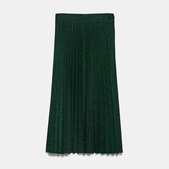 ZARA Metallic Pleated Skirt - Picture 15 of 15